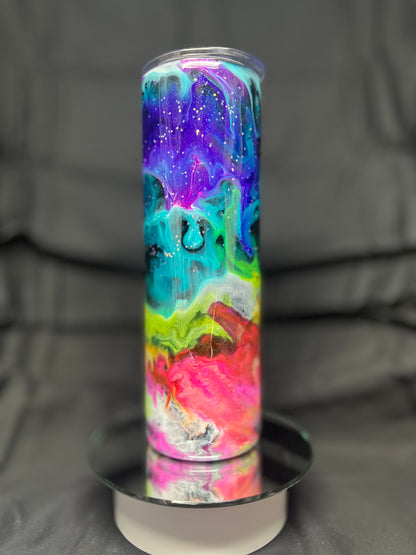 30oz Skinny, Handle Galaxy Swirl