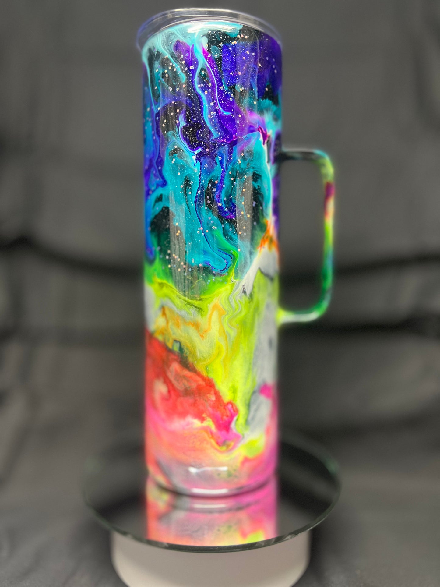 30oz Skinny, Handle Galaxy Swirl